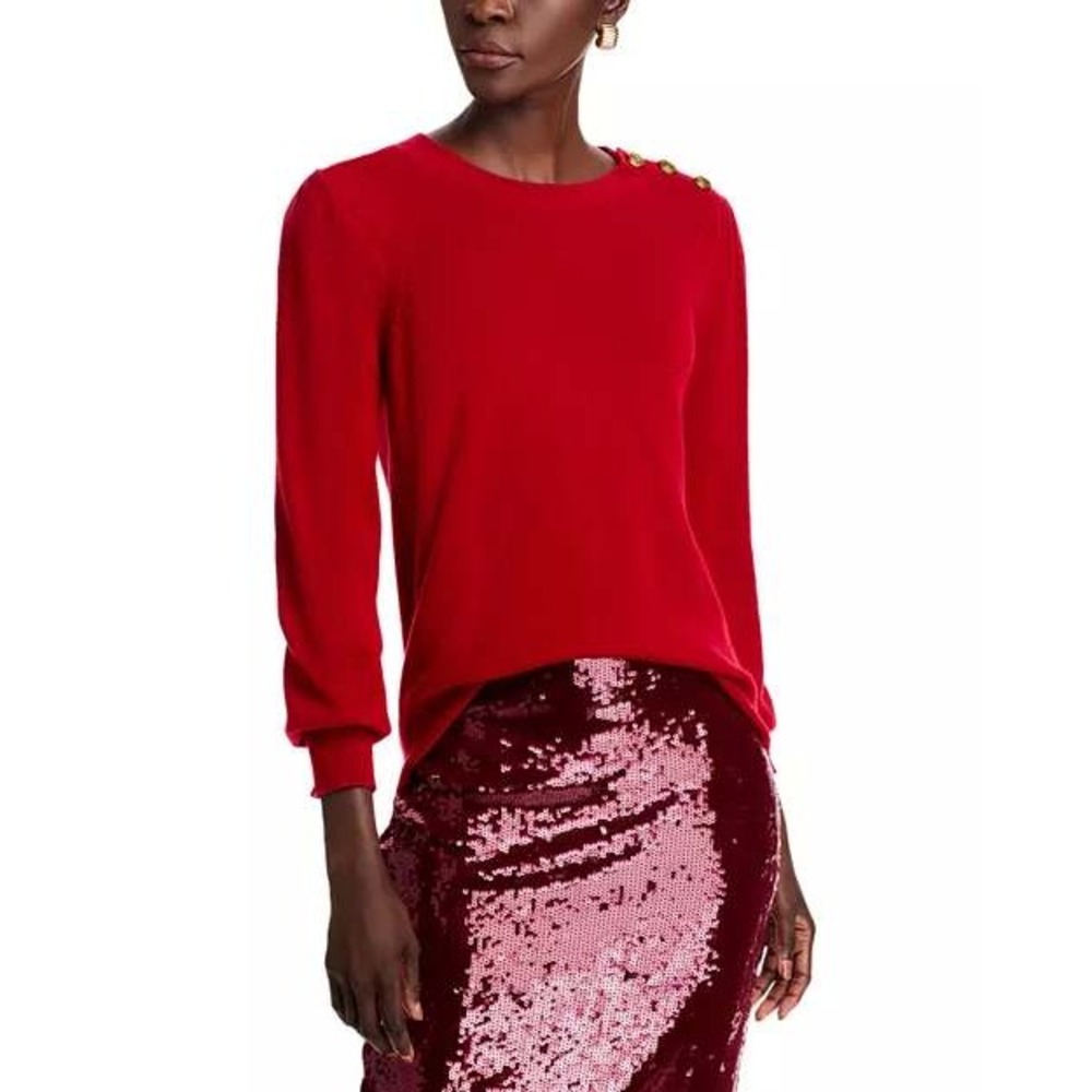 New Veronica Beard Cashmere Sweater S Red Soft Luxury Designer Knit